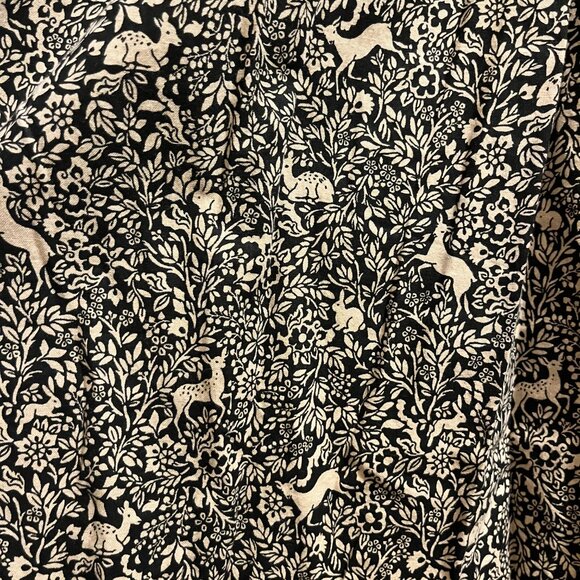 DOEN Marabella Dress Black Prancing Fawn Floral M - Picture 5 of 7